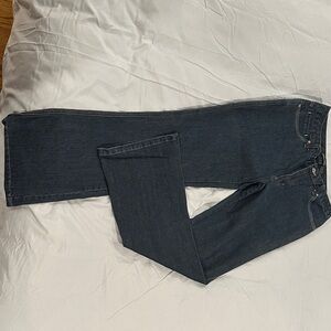 French Cuff Blue Denim Jeans